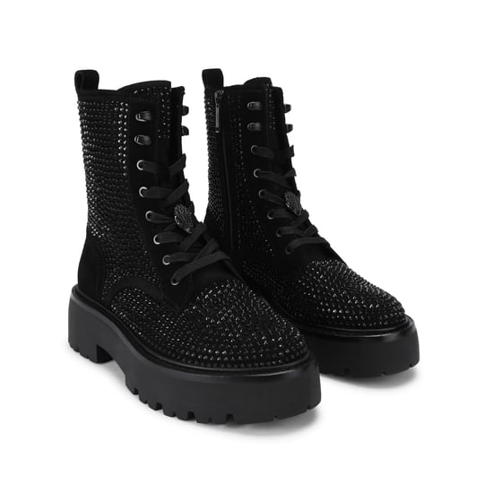 Kurt Geiger London Suede Crystal Chunky Ankle Boots - Image 4