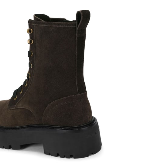 Kurt Geiger London Suede Crystal Chunky Ankle Boots - Image 3