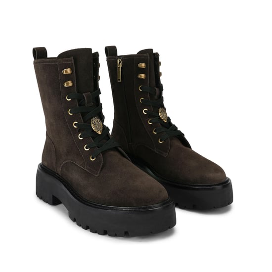 Kurt Geiger London Suede Crystal Chunky Ankle Boots - Image 4