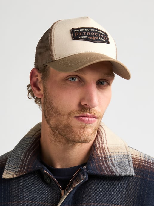 Petrol Industries - Heren Trucker cap met badge steeltrail - Wit - Image 4