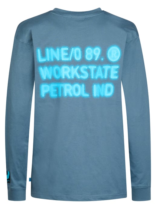 Petrol Industries - Jongens Longsleeve T-shirt met print ironlake - Blauw - Image 2