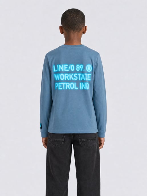 Petrol Industries - Jongens Longsleeve T-shirt met print ironlake - Blauw - Image 4