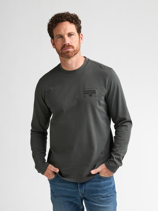 Petrol Industries - Heren Longsleeve met print forgewall - Groen - Image 3