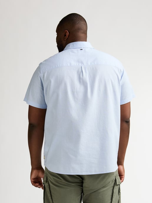 Petrol Industries - Plus Size Plain Short-Sleeve Shirt Men - Blue - Image 4