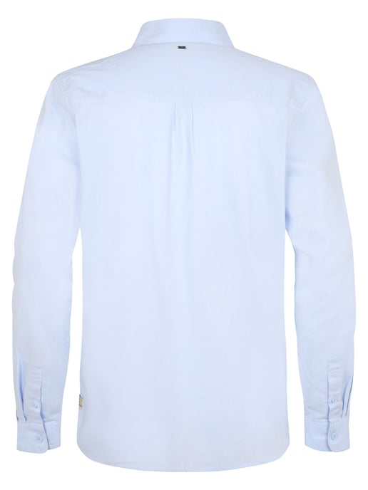 Petrol Industries - Solid Linen Blend Shirt Canyonero Men - Blue - Image 2