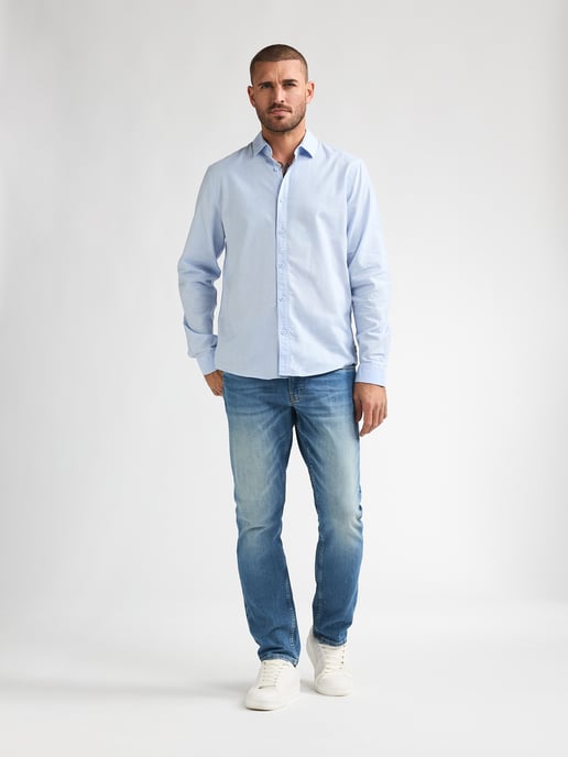 Petrol Industries - Solid Linen Blend Shirt Canyonero Men - Blue - Image 5