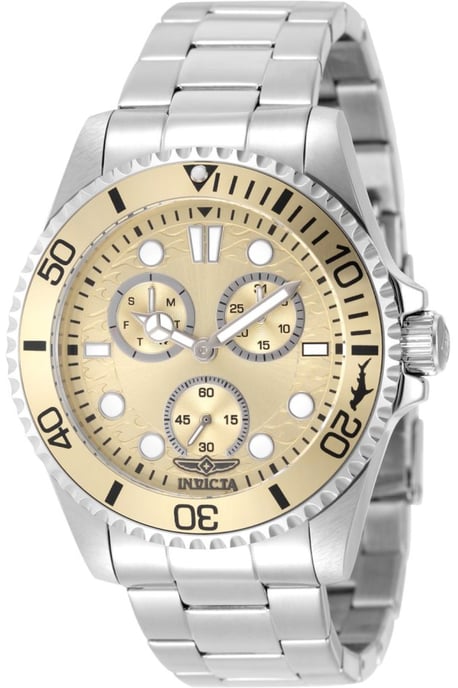 Invicta Pro Diver 51138 Men's Watch - Quartz Movement - Stainless Steel with Beige Dial - 43 mm - Image 1