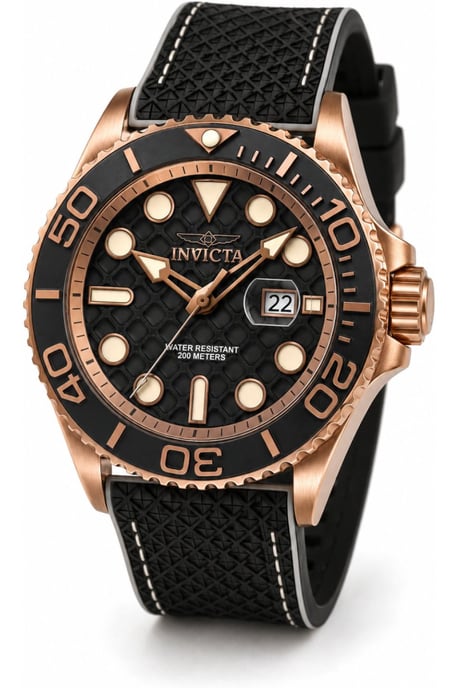 Invicta Grand Diver 51090 Men's Watch - Quartz Movement - Stainless Steel with Black Dial - 48 mm - Image 1
