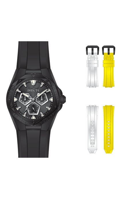 Invicta Speedway 51133 Men's Watch - Quartz Movement - Stainless Steel with Black Dial - 45 mm - With Extra Straps - Image 2