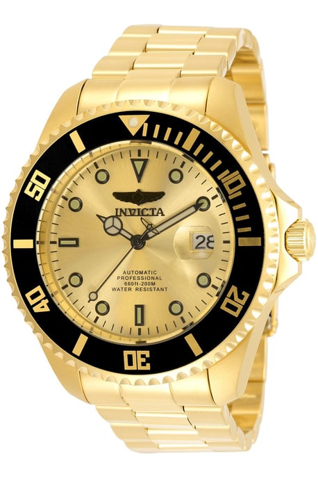 Invicta Pro Diver 35723 Men's Watch - Automatic Movement - Stainless Steel with Gold Dial - 47 mm - Image 1
