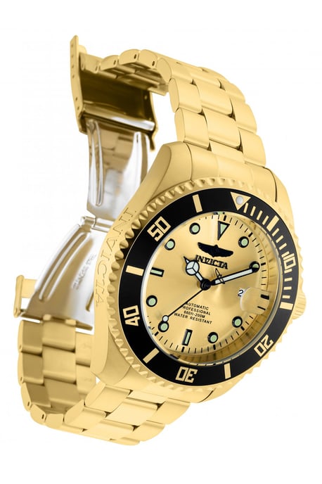 Invicta Pro Diver 35723 Men's Watch - Automatic Movement - Stainless Steel with Gold Dial - 47 mm - Image 2