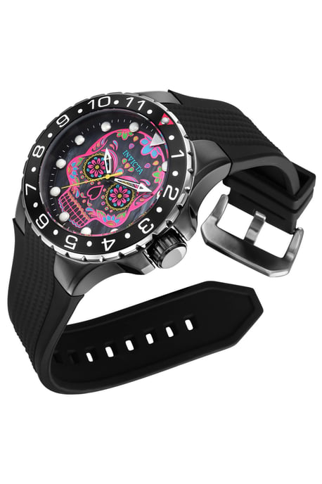Invicta Aviator 36854 Herrklocka - Quartzverk - Rostfritt Stål med Rosa Urskiva - 50 mm - Image 2
