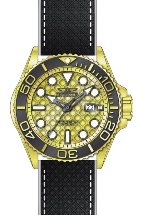 Invicta Grand Diver 51088 Herrklocka - Quartzverk - Rostfritt Stål med Guld Färgad Urtavla - 48 mm - Image 2