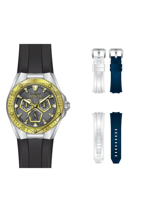 Invicta Speedway 51130 Men's Watch - Quartz Movement - Stainless Steel with Grey Dial - 45 mm - With Extra Straps - Image 2