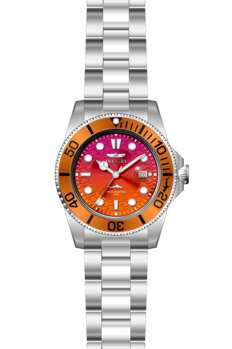 Invicta Pro Diver 50898 Herrklocka - Quartzverk - Rostfritt Stål med Orange Urskiva - 42 mm - Image 2