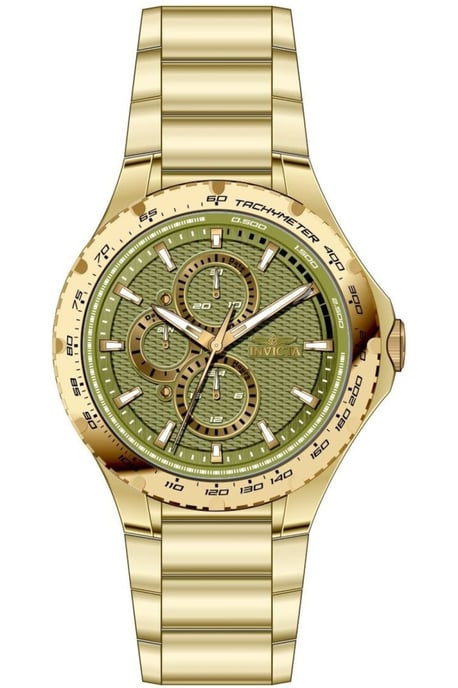 Invicta Aviator 50107 Men's Watch - Quartz Movement - Stainless Steel with Green Dial - 44 mm - Image 1