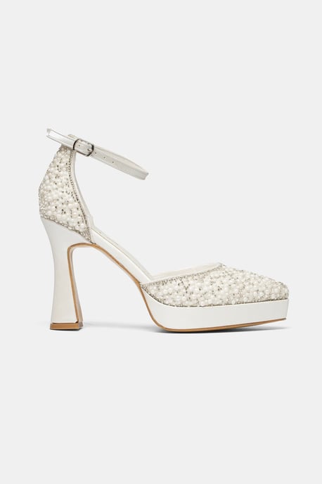 Khloe Glitter Bridal Platform High Heels - Image 2