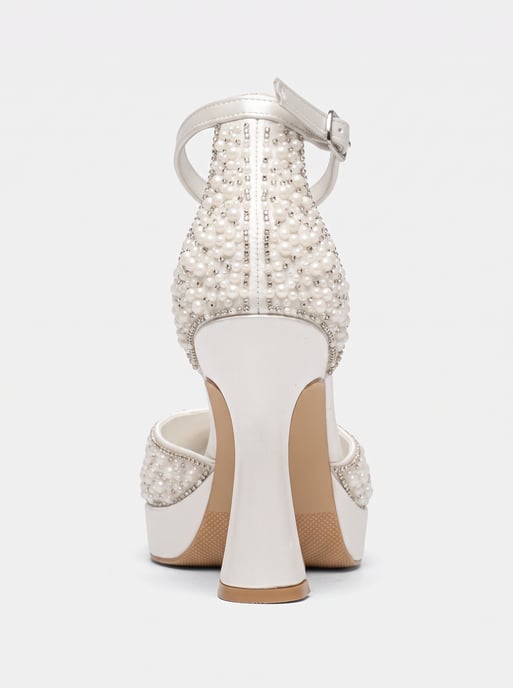 Khloe Glitter Bridal Platform High Heels - Image 3
