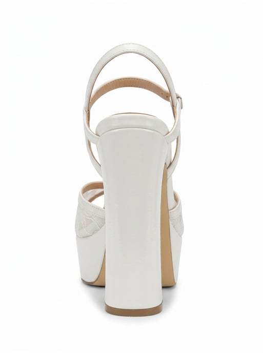 Naomi Lace Bridal Platform High Heels - Image 3