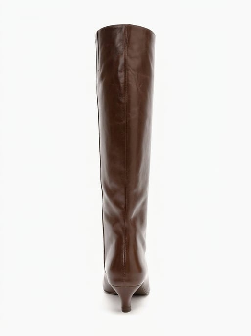 Corvel Läder Kitten Heel Knähög Stövel - Image 3
