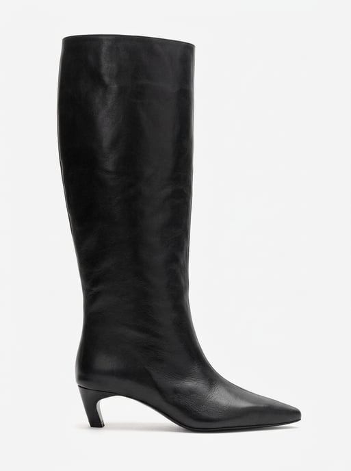 Corvel Läder Kitten Heel Knähög Stövel - Image 2