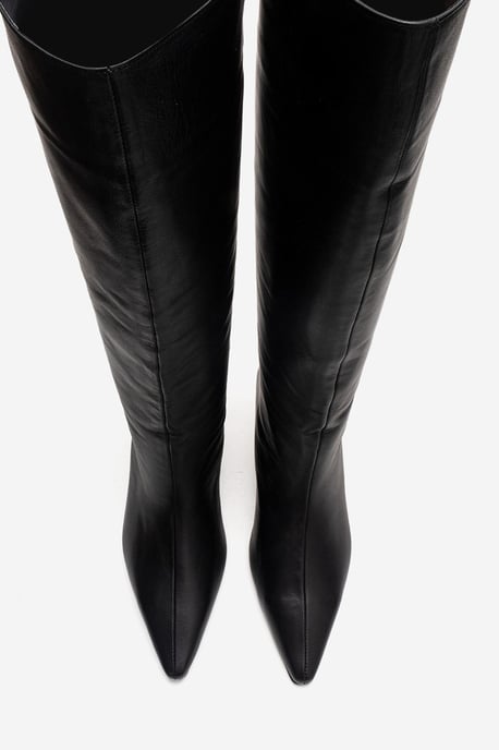 Corvel Läder Kitten Heel Knähög Stövel - Image 5
