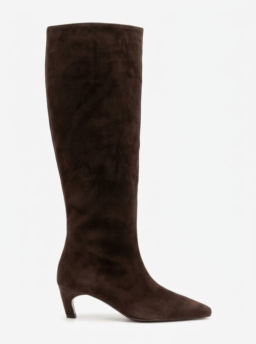 Corvel Läder Kitten Heel Knähög Stövel - Image 2