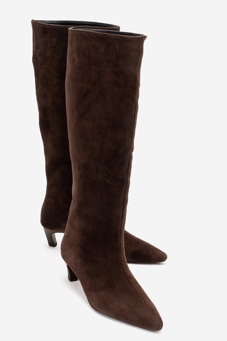 Corvel Läder Kitten Heel Knähög Stövel - Image 4