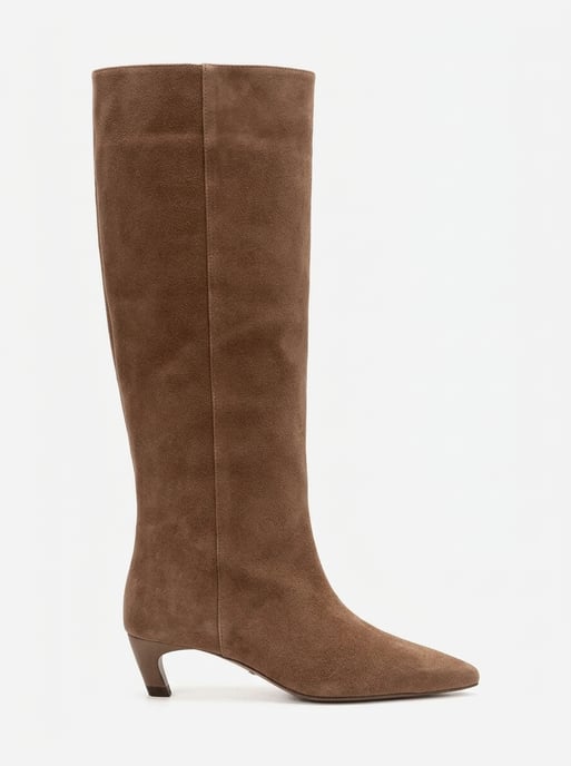 Corvel Läder Kitten Heel Knähög Stövel - Image 2