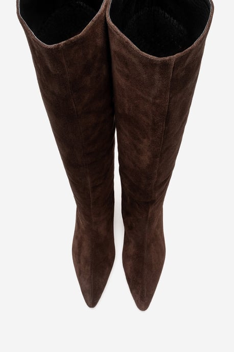Corvel Läder Kitten Heel Knähög Stövel - Image 5