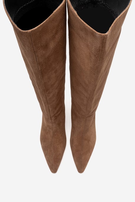 Corvel Läder Kitten Heel Knähög Stövel - Image 5