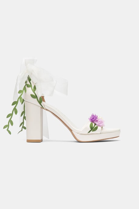 Ophelia Blommig Platå Bruddsandal - Image 2