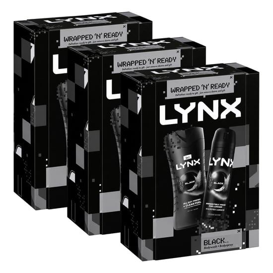 Lynx Black Duo Gift Set 2 piece, Pack of 3 - Image 1