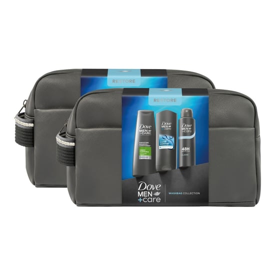 Dove Men+Care Restore Washbag Essentials Collection Gift Set 3 piece, Pack of 2 - Image 1