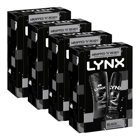 Lynx Black Duo Gift Set 2 piece, Pack of 4 - Image 1