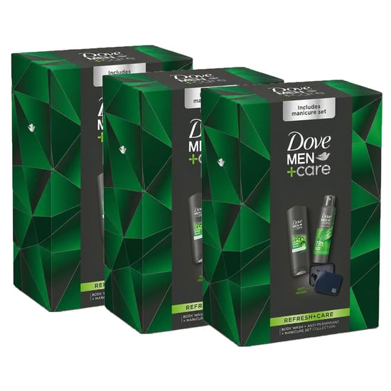 Dove Men+Care Refresh+Care Duo & Manicure Gift Set 2 piece, Pack of 3 - Image 1