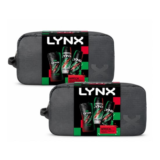 LYNX Africa Washbag Gift Set 3 piece, Pack of 2 - Image 1