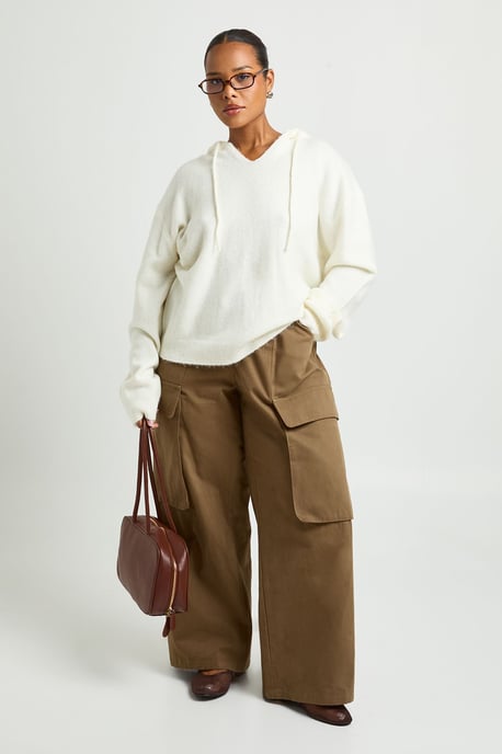 Plus Soft Knit Oversized Hoody - Image 3