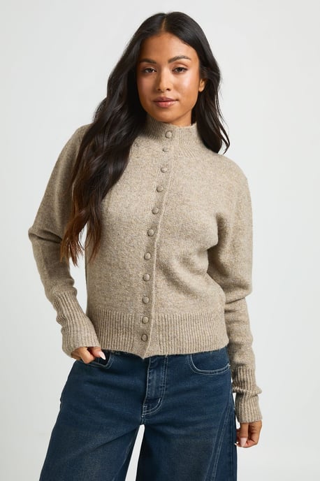 Petite Supersoft Brushed Knit Button Cardigan - Image 1