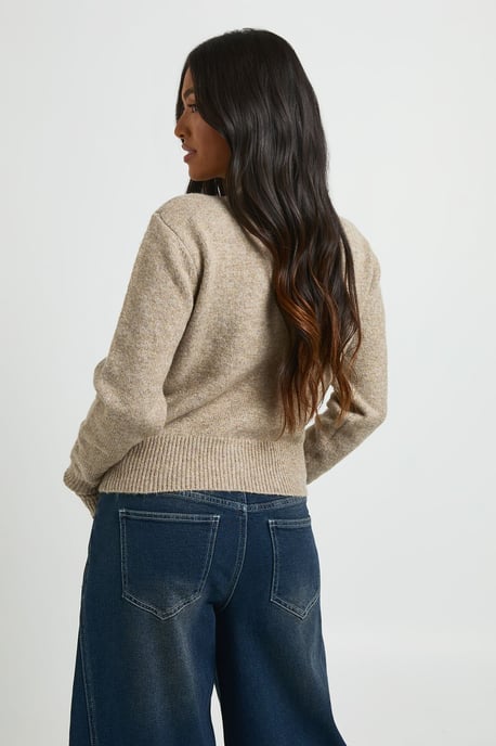 Petite Supersoft Brushed Knit Button Cardigan - Image 3