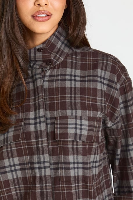 Cotton Funnel Neck Utility Shirt - Image 2