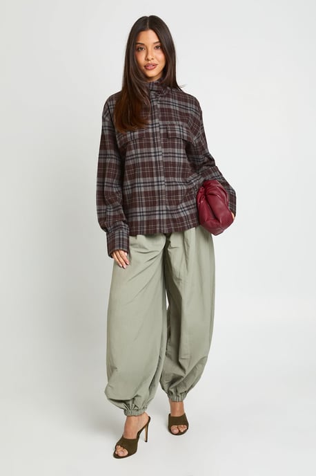 Cotton Funnel Neck Utility Shirt - Image 4