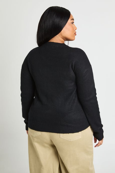 Plus Knitted V Neck Jumper - Image 3