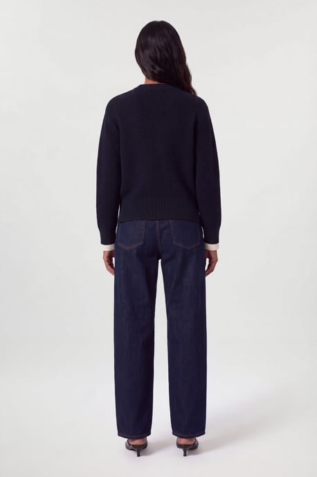 Cotton Button Detail Knit Boxy Jumper - Image 2
