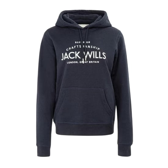 Jack Wills Womens/Ladies Graphic Logo Hoodie (Navy) - Image 2