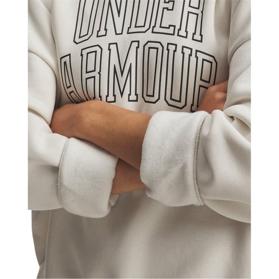 Under Armour Rival Fleece Relaxed Fit Sweatshirt för dam och herr (Vit) - Image 3