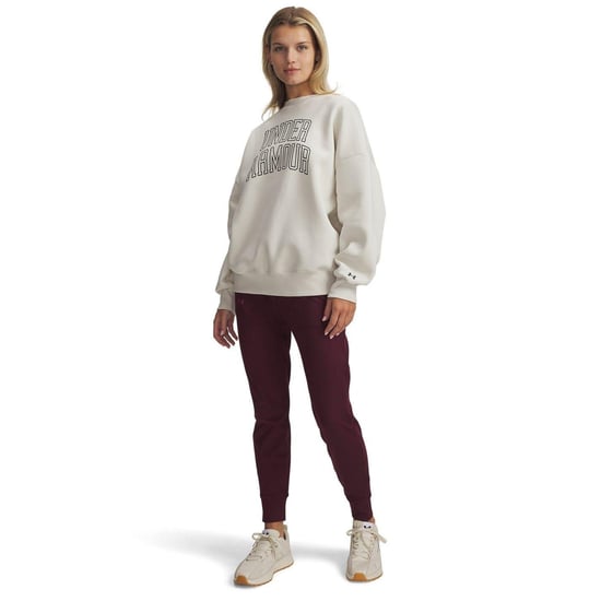 Under Armour Rival Fleece Relaxed Fit Sweatshirt för dam och herr (Vit) - Image 4