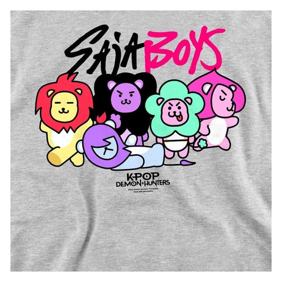 K-Pop Demon Hunters Unisex Adult Saja Boys Lion Mascots Sweatshirt (Athletic Heather) - Image 3