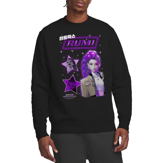 K-Pop Demon Hunters Unisex Adult Huntrix Rumi K-Pop Star Sweatshirt (Black) - Image 4