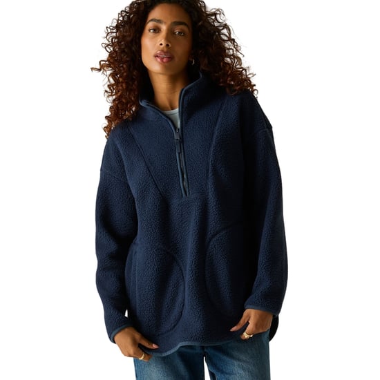Regatta Frankie Borg fleece-top met halve rits en lang model voor dames (Marine) - Image 1